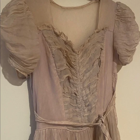 Antique, Edwardian silk chiffon maxi dress - Picture 2 of 12